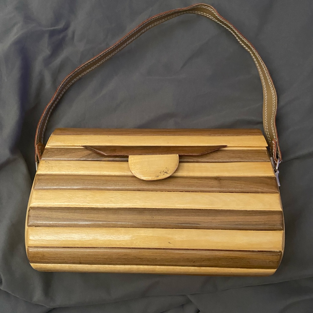 Wooden Hand Crafted Purse From Africa Wooden Hand Crafted Purse From Africa